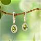 2 - Ilona Oval Cut Peridot and Diamond Halo Dangling Earrings 