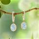2 - Ilona Oval Cut Aquamarine and Diamond Halo Dangling Earrings 