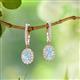 2 - Ilona Oval Cut Aquamarine and Diamond Halo Dangling Earrings 