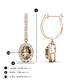 3 - Ilona Oval Cut Smoky Quartz and Diamond Halo Dangling Earrings 
