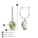 3 - Ilona Oval Cut Peridot and Diamond Halo Dangling Earrings 