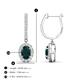 3 - Ilona Oval Cut London Blue Topaz and Diamond Halo Dangling Earrings 
