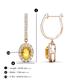 3 - Ilona Oval Cut Citrine and Diamond Halo Dangling Earrings 