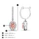 3 - Ilona Oval Cut Morganite and Diamond Halo Dangling Earrings 