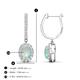 3 - Ilona Oval Cut Opal and Diamond Halo Dangling Earrings 