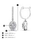 3 - Ilona Oval Cut Forever Brilliant Moissanite and Diamond Halo Dangling Earrings 
