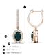 3 - Ilona Oval Cut London Blue Topaz and Diamond Halo Dangling Earrings 