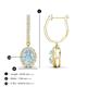 3 - Ilona Oval Cut Aquamarine and Diamond Halo Dangling Earrings 