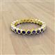2 - Zhuri 2.40 mm Blue Sapphire Eternity Band 