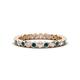 1 - Zhuri 2.00 mm Blue and White Diamond Eternity Band 