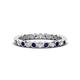1 - Zhuri 2.00 mm Blue Sapphire and Diamond Eternity Band 