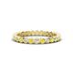1 - Zhuri 2.00 mm Yellow Diamond and White Lab Grown Diamond Eternity Band 