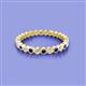 2 - Zhuri 2.00 mm Blue Sapphire and Lab Grown Diamond Eternity Band 