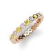 3 - Zhuri 2.40 mm Yellow and White Diamond Eternity Band 
