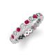 3 - Zhuri 2.40 mm Ruby and Diamond Eternity Band 