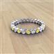 2 - Zhuri 2.40 mm Yellow and White Diamond Eternity Band 