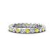 1 - Zhuri 2.40 mm Yellow Diamond and White Lab Grown Diamond Eternity Band 