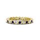 1 - Zhuri 2.40 mm Blue Sapphire and Lab Grown Diamond Eternity Band 