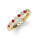 3 - Zhuri 2.40 mm Ruby and Lab Grown Diamond Eternity Band 