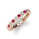 3 - Zhuri 2.40 mm Ruby and Lab Grown Diamond Eternity Band 
