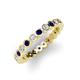 3 - Zhuri 2.40 mm Blue Sapphire and Lab Grown Diamond Eternity Band 