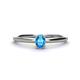 1 - Orla Oval Cut Blue Topaz Solitaire Engagement Ring 