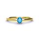 1 - Orla Oval Cut Blue Topaz Solitaire Engagement Ring 