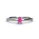 1 - Orla Oval Cut Pink Sapphire Solitaire Engagement Ring 