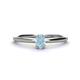 1 - Orla Oval Cut Aquamarine Solitaire Engagement Ring 