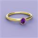 2 - Orla Oval Cut Amethyst Solitaire Engagement Ring 