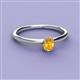 2 - Orla Oval Cut Citrine Solitaire Engagement Ring 