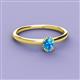 2 - Orla Oval Cut Blue Topaz Solitaire Engagement Ring 