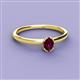 2 - Orla Oval Cut Rhodolite Garnet Solitaire Engagement Ring 