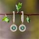 2 - Ilona (4mm) Round Diamond and Lab Created Alexandrite Halo Dangling Earrings 