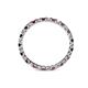 4 - Clarissa 2.00 mm Princess Cut Red Garnet and Diamond Eternity Band 