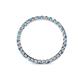 4 - Clarissa 2.00 mm Princess Cut Blue Topaz and Diamond Eternity Band 
