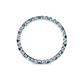 4 - Clarissa 2.00 mm Princess Cut London Blue Topaz and Diamond Eternity Band 