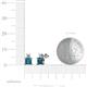 3 - Sera London Blue Topaz and Diamond Two Stone Stud Earrings 