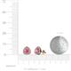 4 - Alkina Pink Tourmaline and Diamond Stud Earrings 