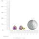 4 - Alkina Amethyst and Diamond Stud Earrings 