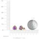 4 - Alkina Amethyst and Diamond Stud Earrings 