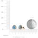 4 - Alkina Blue Topaz and Diamond Stud Earrings 