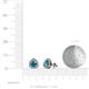 4 - Alkina London Blue Topaz and Diamond Stud Earrings 