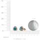 4 - Alkina London Blue Topaz and Diamond Stud Earrings 