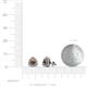 4 - Alkina Smoky Quartz and Diamond Stud Earrings 