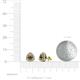 4 - Alkina Smoky Quartz and Diamond Stud Earrings 