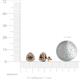 4 - Alkina Smoky Quartz and Diamond Stud Earrings 