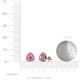 4 - Alkina Pink Sapphire and Diamond Stud Earrings 