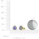 4 - Alkina Tanzanite and Diamond Stud Earrings 