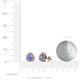 4 - Alkina Tanzanite and Diamond Stud Earrings 